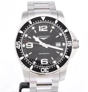 Longines HydroConquest L3.740.4.56.6 41mm Stainless steel Black