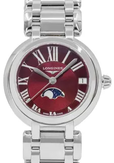 Longines PrimaLuna L8.115.4.92.6 30.5mm Stainless steel Burgundy