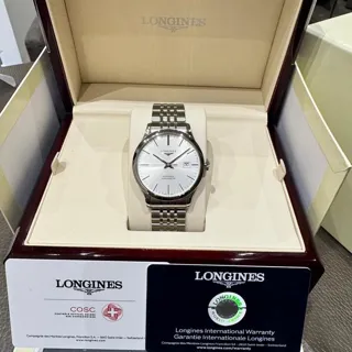 Longines Record L2.821.4.72.6 40mm Stainless steel Silver