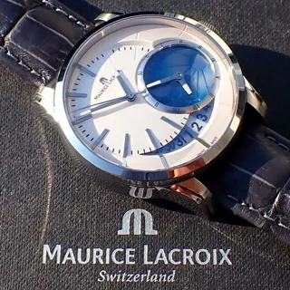 Maurice Lacroix Pontos Décentrique GMT PT6118 43mm Stainless steel Silver