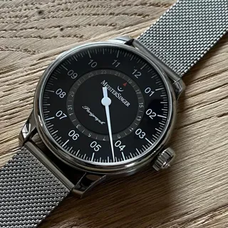 MeisterSinger Perigraph AM1007 43mm Stainless steel Black