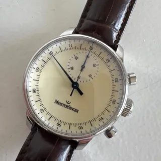 MeisterSinger Singular MM303 43mm Stainless steel Champagne