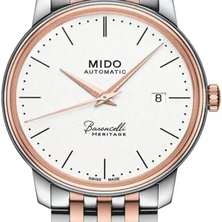 Mido Baroncelli III M027.407.22.010.00 39mm Stainless steel White