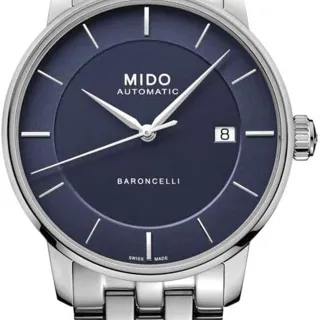 Mido Baroncelli M037.407.11.041.00 39mm Stainless steel Blue