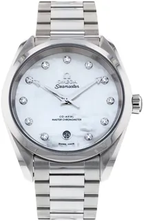 Omega Aqua Terra 220.10.38.20.55.001 Stainless steel Mother of Pearl White - Diamond