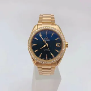 Omega Aqua Terra 231.55.39.21.51.002 38.5mm Yellow gold Black