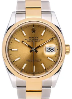 Rolex Datejust 36 126203 Yellow gold and Stainless steel Champagne Baton