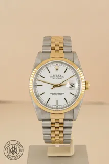 Rolex Datejust 36 16233 18k yellow gold White