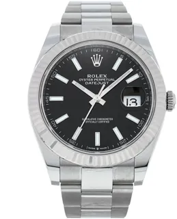 Rolex Datejust 41 126334 White gold and Stainless steel Black Baton