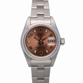 Rolex Oyster Perpetual Date 79160 Stainless steel Salmon Arabic