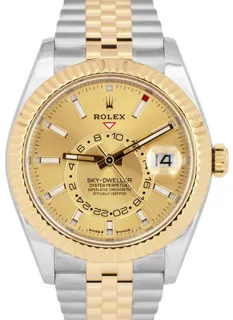 Rolex Sky-Dweller 336933 42mm Yellow gold and Stainless steel Champagne