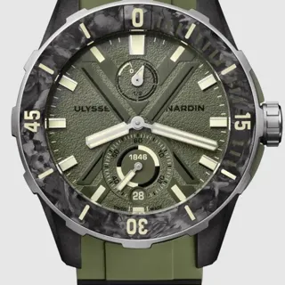 Ulysse Nardin Marine 1183-170-8A/3A 44mm Stainless steel Green