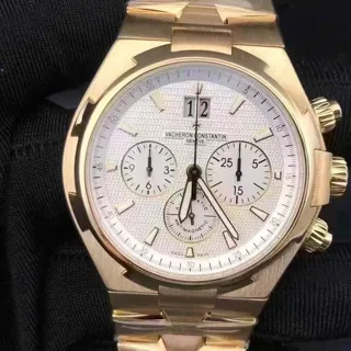 Vacheron Constantin Overseas Chronograph 49150/b01j-9215 42mm Yellow gold Silver