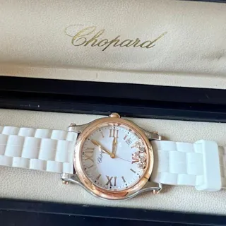 Chopard Happy Sport 278582-6001 36mm Yellow gold and Stainless steel White