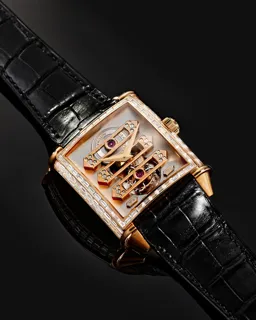 Girard-Perregaux Vintage 1945 99880 35mm 18k rose gold Silver and Skeletonized