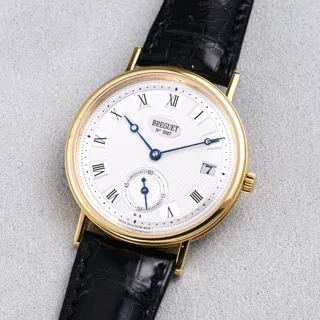 Breguet Classique 5920 34.6mm 18k yellow gold Silver