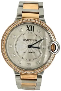 Cartier Ballon Bleu 36mm W3BB0004 36mm Stainless steel and 18k rose gold Diamond