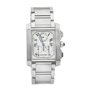 Cartier Tank Française W51001Q3 / 2303 Stainless steel Silver