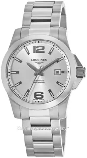 Longines Conquest L37774766 41mm Brushed/polished steel Silver