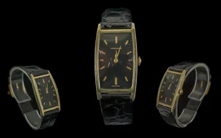 Longines 14ct gold Black