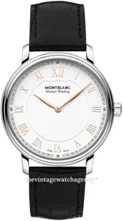 Montblanc Tradition 119962 40mm brushed/polished steel White