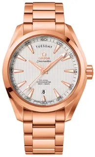 Omega Aqua Terra 231.50.42.22.02.001 41mm Red gold Silver