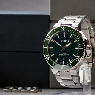 Oris Aquis 7730 43mm Stainless steel Green