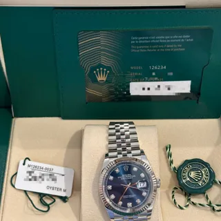 Rolex Datejust 126234-0037 White gold and Stainless steel Blue