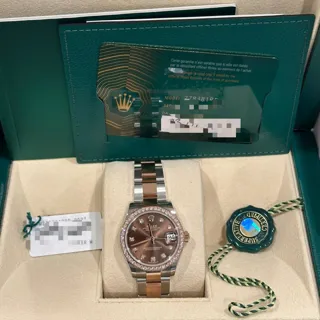 Rolex Datejust 31 278381RBR Rose gold and Stainless steel Brown