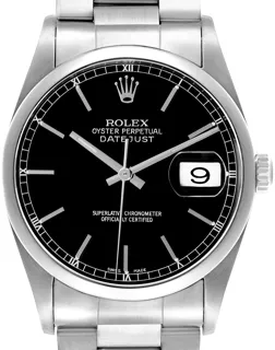 Rolex Datejust 36 16200 36mm Stainless steel Black