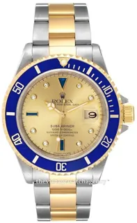 Rolex Submariner 16613 CHADIA 18k yellow gold Champagne