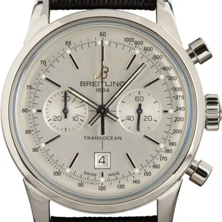 Breitling Transocean Chronograph 38 A4131012/G757 38mm Stainless steel Silver