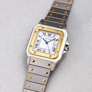 Cartier Santos Carrée 2961 41mm Stainless steel and 18k yellow gold White