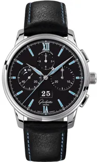 Glashütte Senator Chronograph 1-37-01-03-02-35 42mm Stainless steel Black