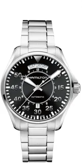 Hamilton Khaki Aviation H64615135 42mm Stainless steel Black