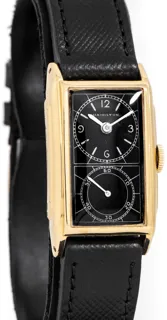 Hamilton Seckron 22mm 14k Yellow Gold Filled Black