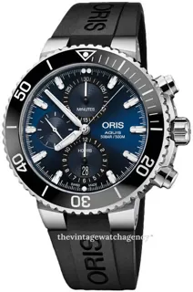 Oris Aquis Chronograph 01 774 7743 4155-07 4 24 64EB 45.5mm Stainless steel Blue