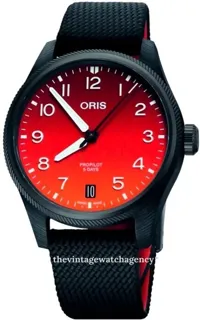 Oris ProPilot 01 400 7784 8786-Set (V804811) 41mm black titanium$carbon Red