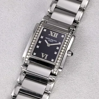 Patek Philippe Twenty~4 4910/10A-001 25mm Stainless steel Black