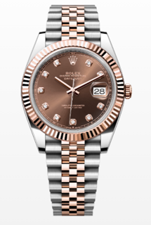 Rolex Datejust 126331 Stainless steel and 18k rose gold Brown