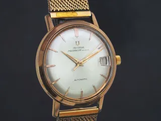 Universal Genève Polerouter 404604/1 34mm Gold-plated Silver