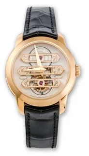 Girard-Perregaux La Esmeralda Tourbillon 99193-52-000-BA6A 26mm 18k rose gold Silver and Skeletonized