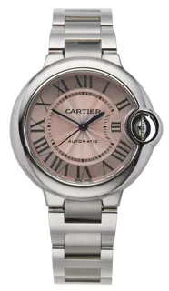 Cartier Ballon Bleu 4373 35mm Steel Pink and Silver