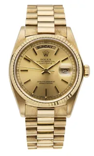 Rolex Oyster Perpetual Day-Date 18038 37mm 18k yellow gold Golden