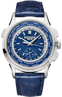 Patek Philippe World Time Chronograph 5930G-001 White gold Blue