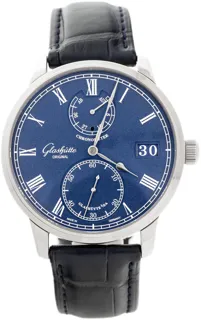 Glashütte Senator Chronometer 1-58-01-05-34-30 42mm White gold Blue