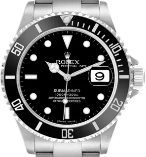 Rolex Submariner Date 16610 T Stainless steel Black