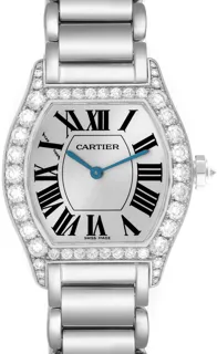 Cartier Tortue WA5072W9 28mm White gold Silver