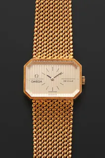 Omega De Ville 8343 28mm 18k yellow gold Champagne