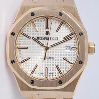 Audemars Piguet Royal Oak 15400OR.OO.1220OR.02 41mm Rose gold Silver